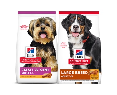 Science Diet for small and large breed